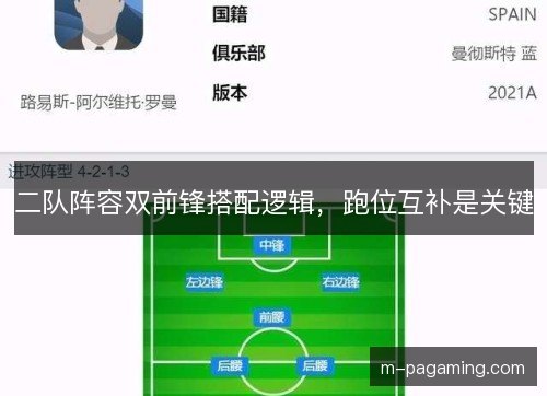 二队阵容双前锋搭配逻辑,跑位互补是关键 二队阵容双前锋搭配逻辑,跑位互补是关键